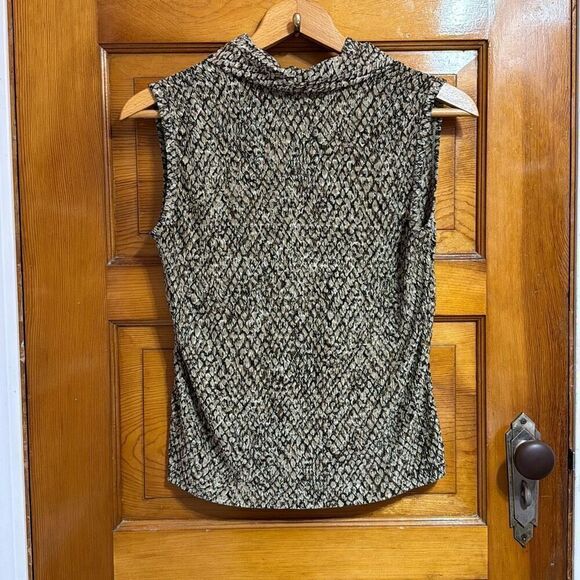 Pleat Pleat by Rafael Vintage Snakeskin Cowl Blouse Women’s Small - Picture 4 of 5